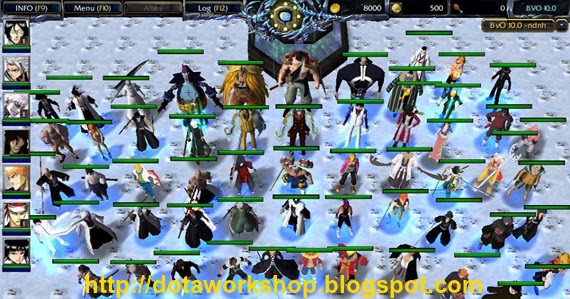 Dota Workshop Tools: Bleach vs One Piece 12.0 Free Map Download