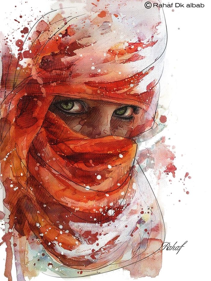 Сирийский художник и иллюстратор Rahaf Dk Albab