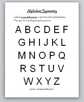 Learning Ideas - Grades K-8: Geometry - Alphabet Symmetry