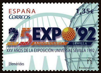 Filatelia - Sevilla -  XXV Aniversario Expo92 - 2017