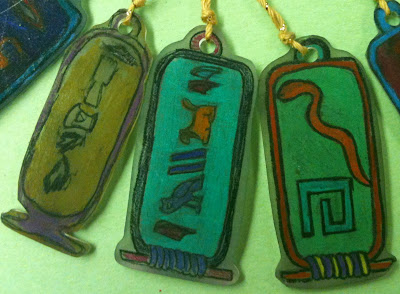 Adventures in Middle School Art Class: Egyptian Cartouche and Shrinky Dinks