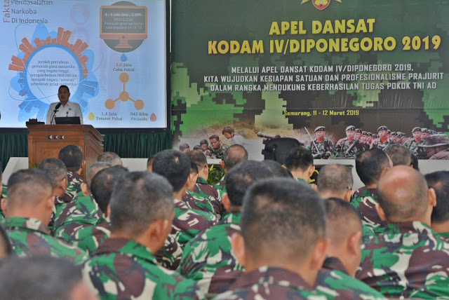 Melalui Apel Dansat, Kodam IV/Diponegoro Bertekad Perangi Narkoba