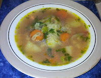 Supa de pui cu mini farfalle reteta