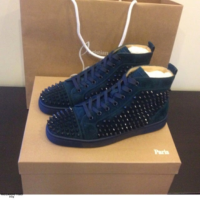 CHRISTIAN LOUBOUTIN Suede Men's Sneakers with Studs