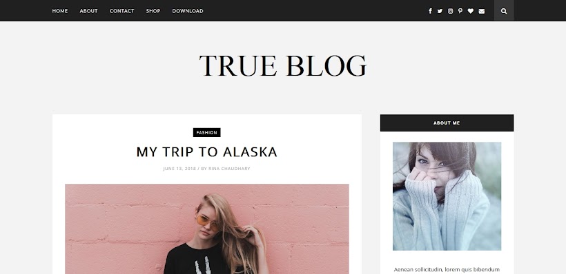 TrueBlog Free Blogger Template