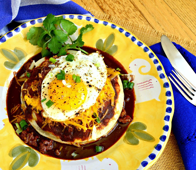 This is How I Cook Red Chile, Chorizo and Cheese Breakfast Enchiladas