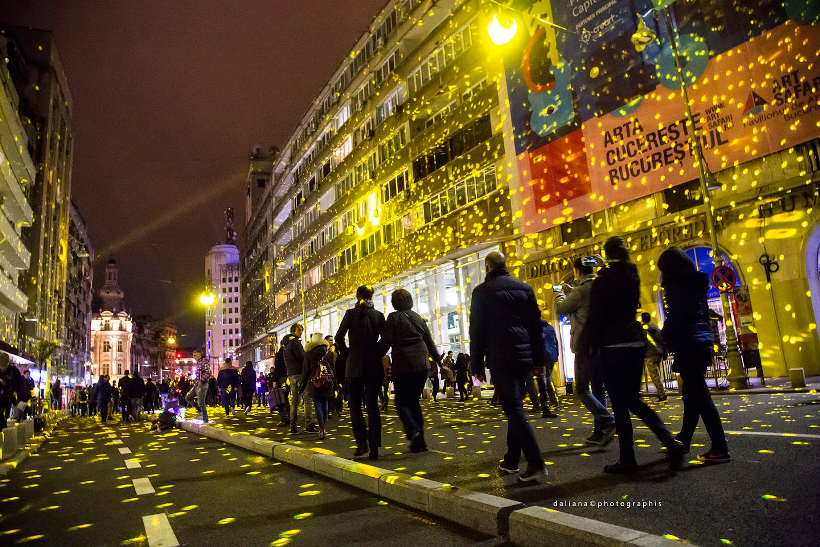 Photographis Spotlight International festival of lights Bucharest