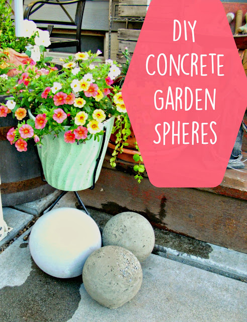 How to make concrete garden spheres