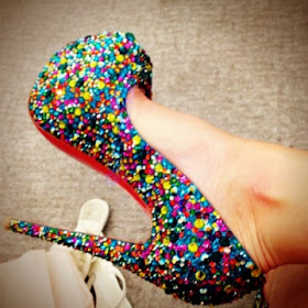 christian louboutin rhinestone shoes