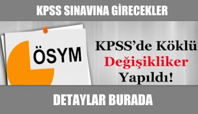 KPSS Değişiklikler kpss-sinav