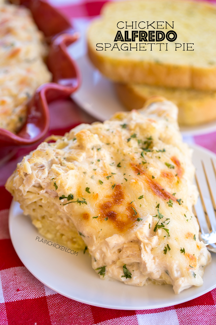 Chicken Alfredo Spaghetti Pie Plain Chicken