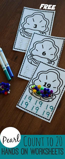Practice counting with these numbers 1 to 20 worksheets! These fun, free printable, Pearl Count to 20 Activity is a fun way for preschool, pre-k, and kindergarten age kids to practice writing numbers and how to count to 20. Simply download pdf file with counting to 20 worksheets and you are ready to play and learn with a counting to 20 activities. Practice counting with these numbers 1 to 20 worksheets! These fun, free printable, Pearl Count to 20 Activity is a fun way for preschool, pre-k, and kindergarten age kids to practice writing numbers and how to count to 20. Simply download pdf file with counting to 20 worksheets and you are ready to play and learn with a counting to 20 activities.