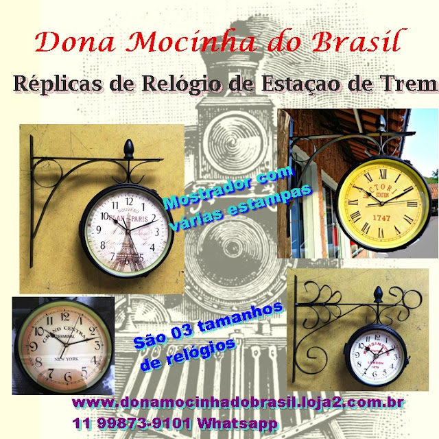 CLIQUE AQUI E CONHEÇA AS OUTRAS RÉPLICAS DE RELÓGIO DE ESTAÇÃO DE TREM