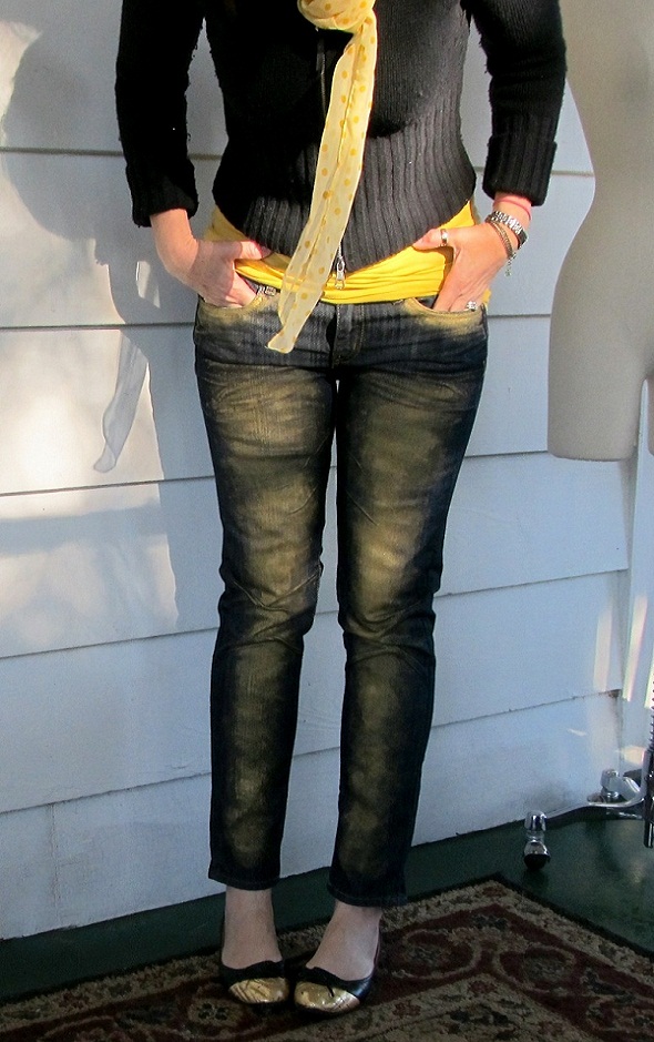 WobiSobi: Re-Style# 55 Gold Jeans