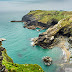 Praia de Tintagel na Inglaterra