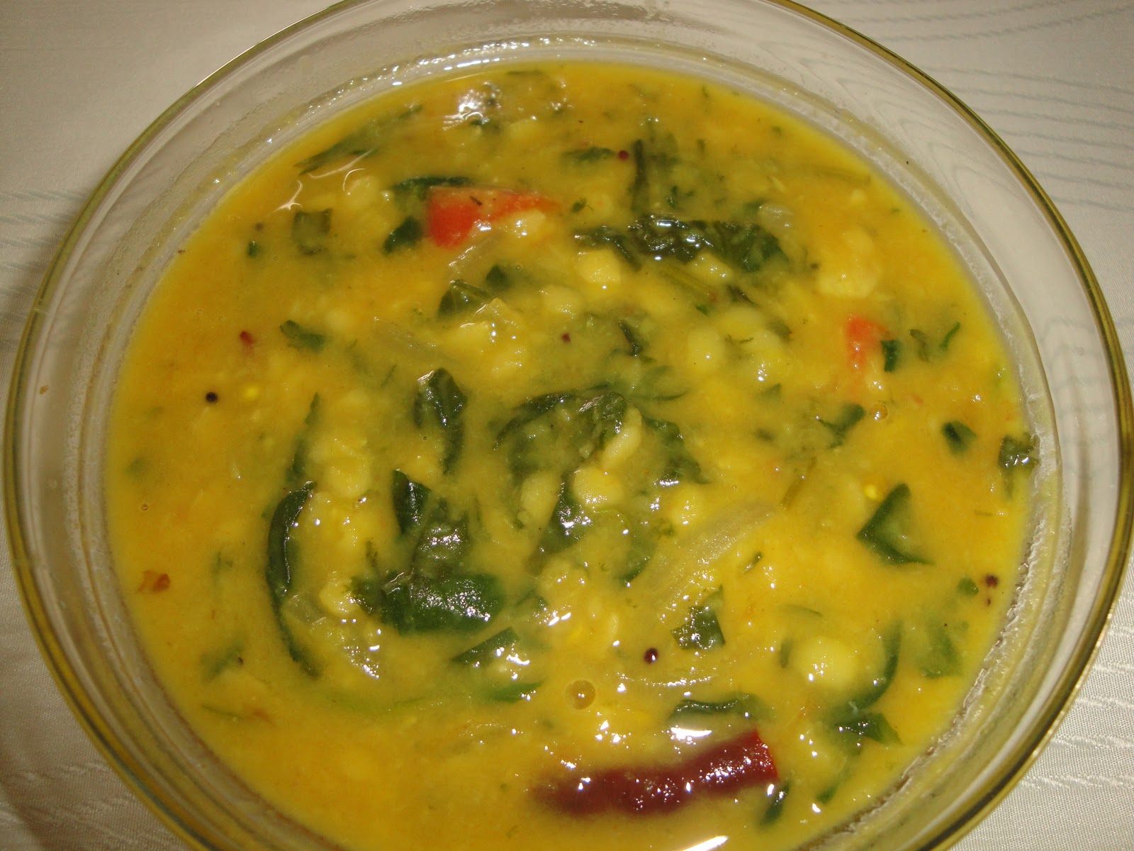 Food and Taste Dal palakCheera parippu curryKeerai ParuppuLentil