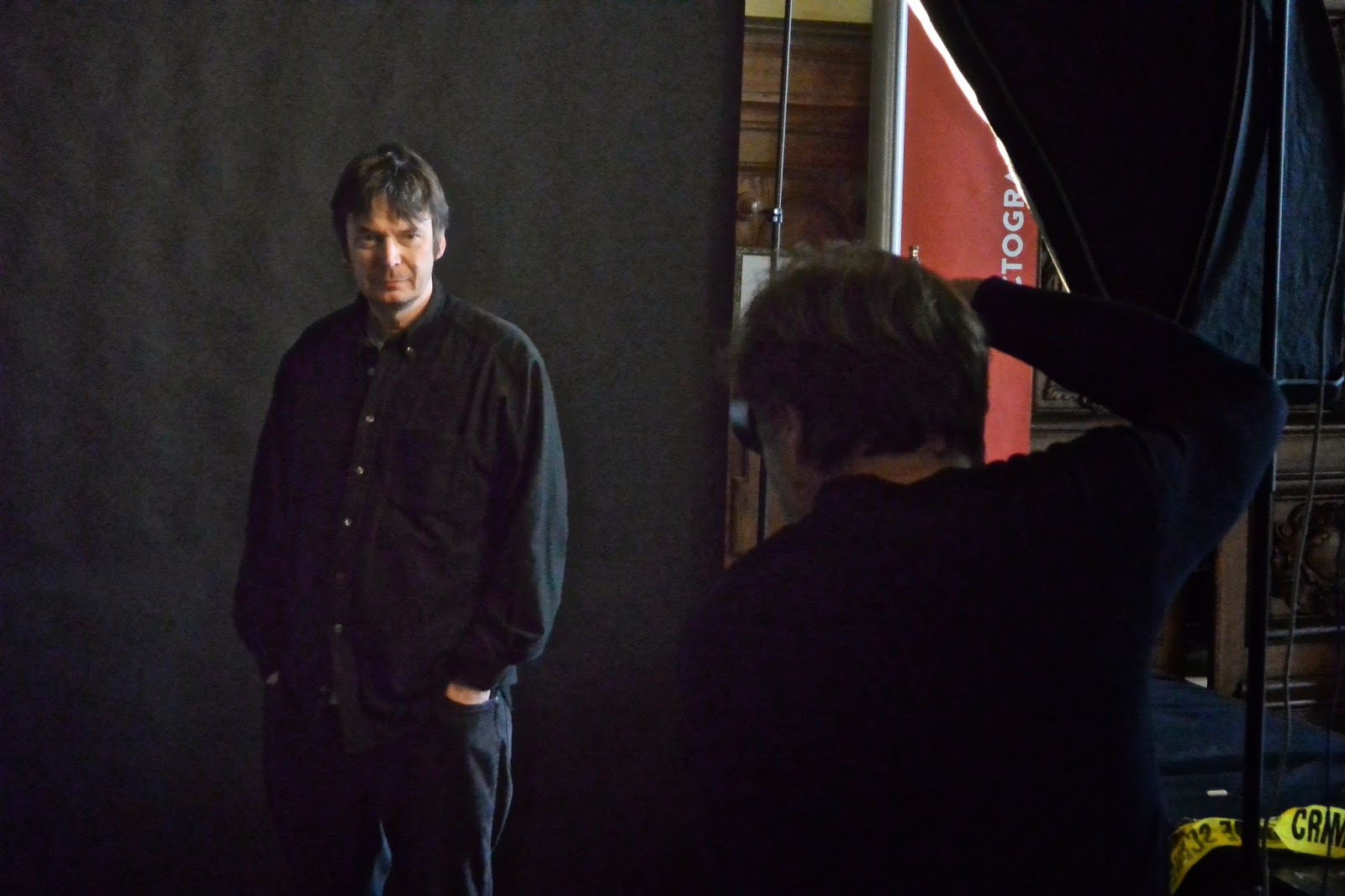 Lyon Quais du polar , Palais du Commerce : Ian Rankin, écrivain écossais, Lyon Quais du polar Mars 2015 : Ian Rankin : séance de pose