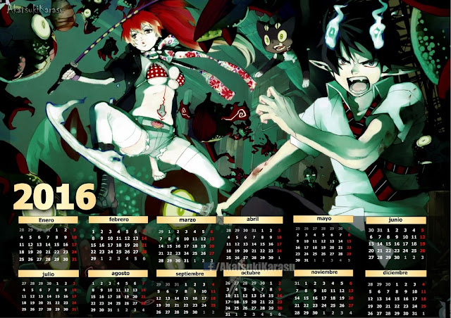 calendario 2016 ao no exorcist