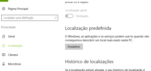localização windows 10