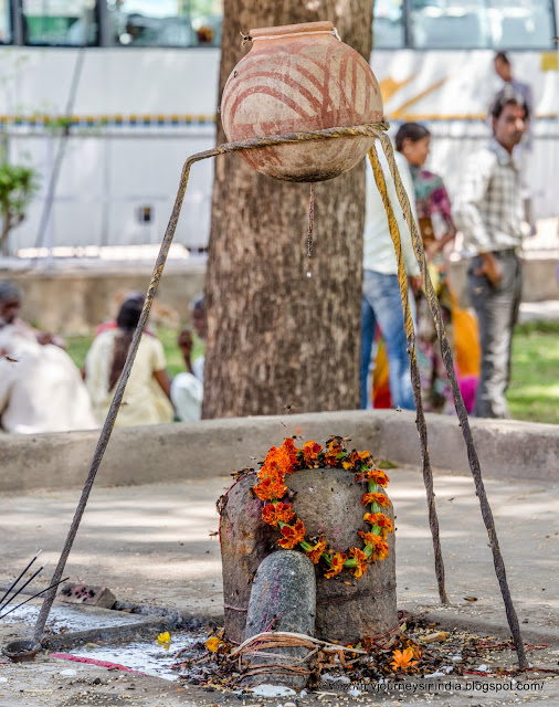 Sugar syrup over Shivling Harshat Mata Temple Abhaneri
