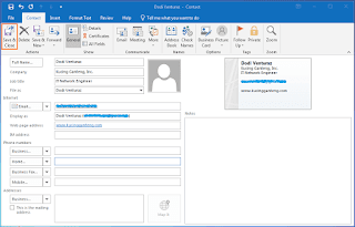 Cara Menambahkan Kontak Email Baru di Microsoft Outlook 2016