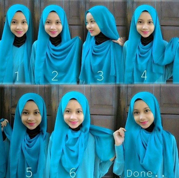 Cara Menggunakan Kerudung Segi Empat Model Terbaru 2016 - Kumpulan