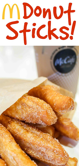 Donut Sticks are here! Head to your local McDonalds to try them! They're light, crispy and dusted with cinnamon sugar! yum! Donut Sticks are here! Head to your local McDonalds to try them! They're light, crispy and dusted with cinnamon sugar! yum!