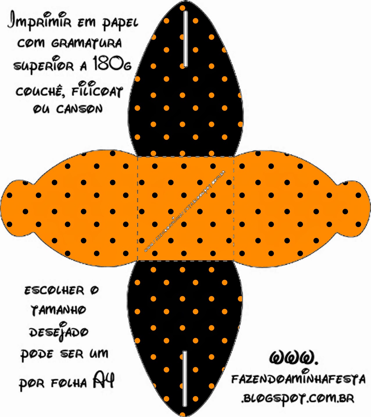 Naranja, Negro y Morado: Cajas para Imprimir Gratis.