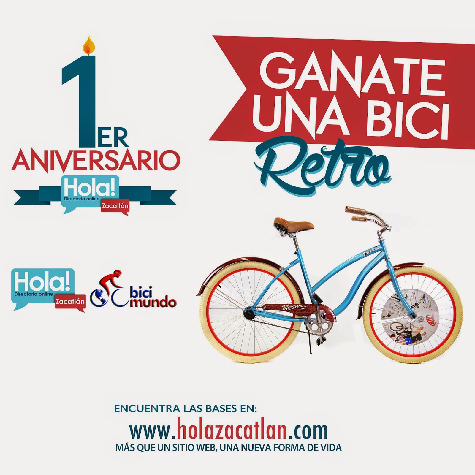 Gana una bicicleta retro con Bici mundo y Hola! Zacatlán por el primer aniversario