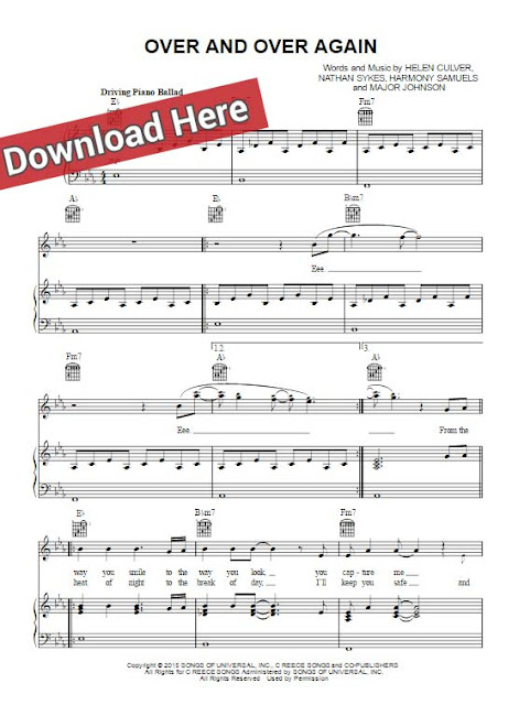 Nathan Sykes Over And Over Again Sheet Music, Piano Notes, Chords ft ...