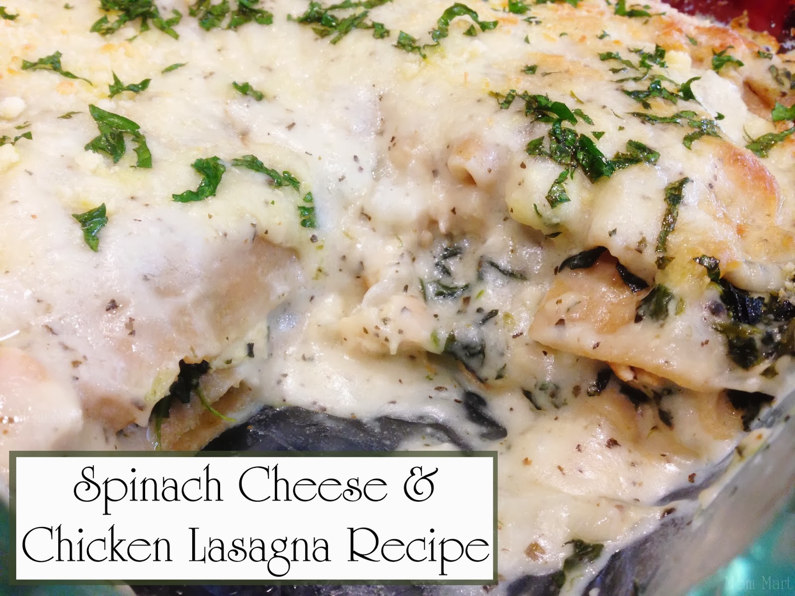 Spinach Cheese & Chicken Lasagna #Recipe #Tutorial #Yum #Foodie