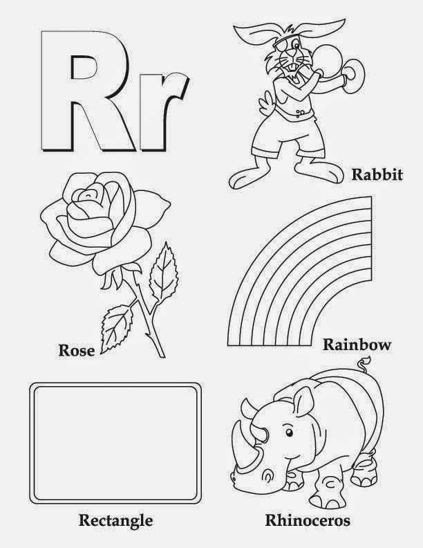 Kids Page Alphabet Letter R Worksheet Printable Coloring Worksheets