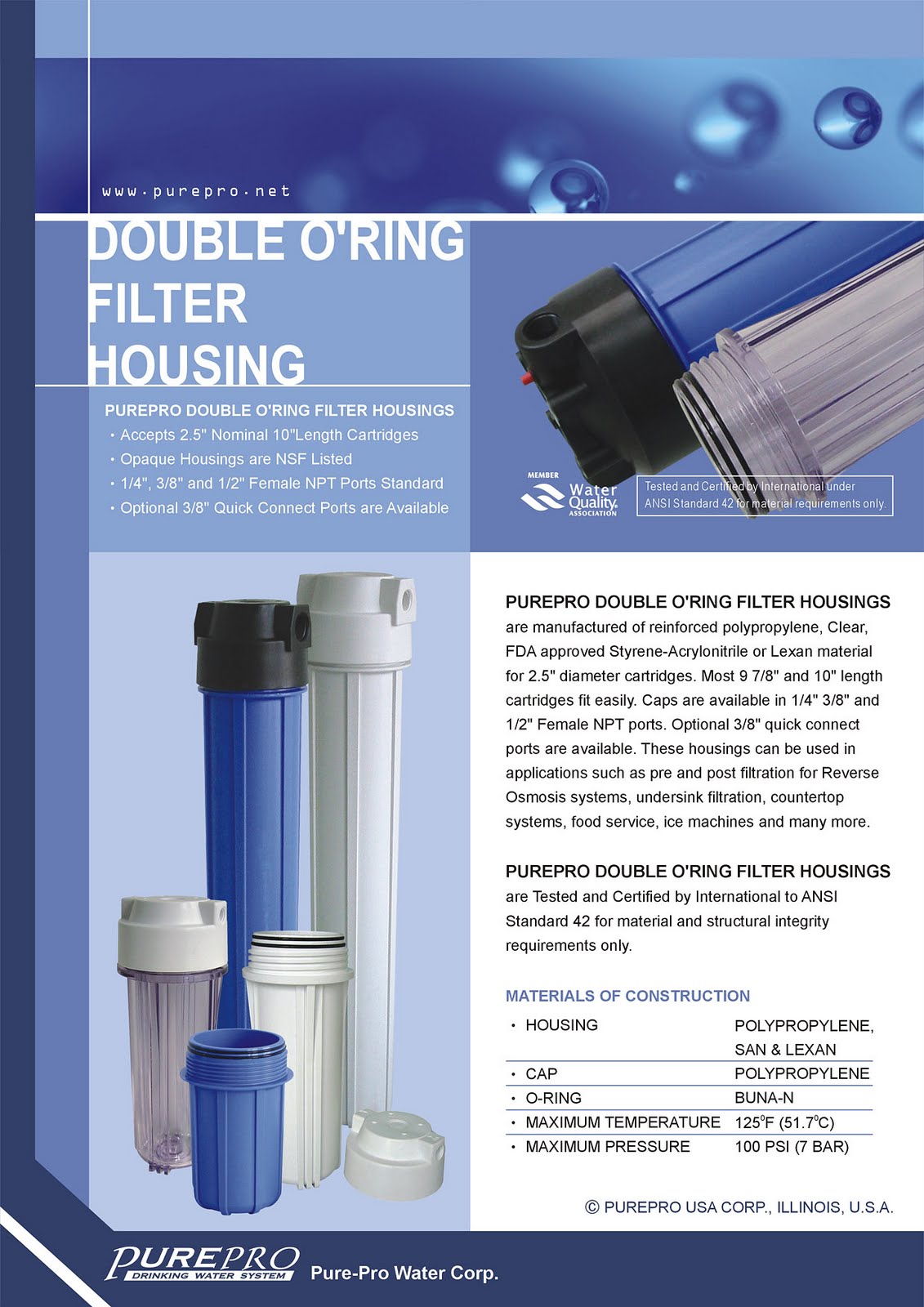 PurePro® Filter Housings