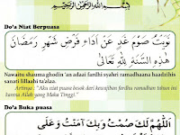 Bacaan Doa Niat Puasa Ramadhan Tulisan Arab dan Artinya