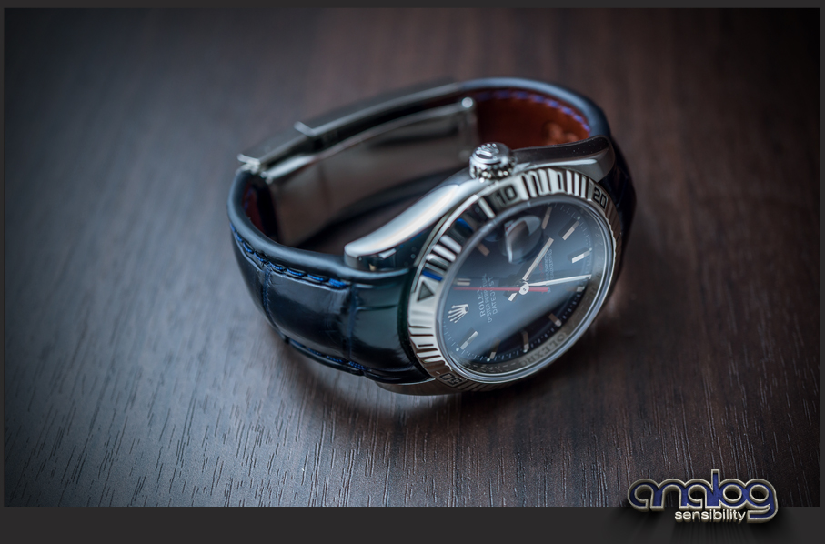 rolex datejust crocodile strap