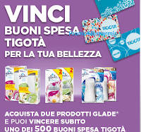 Con Glade vinci 500 Gift Card Tigotà da 25 € Logo Con Glade vinci 500 Gift Card Tigotà da 25 €
