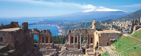 Taormina en Sicilia. Taormina en Sicilia. Italia