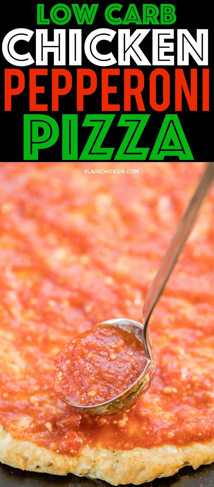 Low Carb Chicken Pepperoni Pizza Plain Chicken®