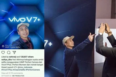 Foto Selfie Raditya Dika Menggunakan Vivo Palsu