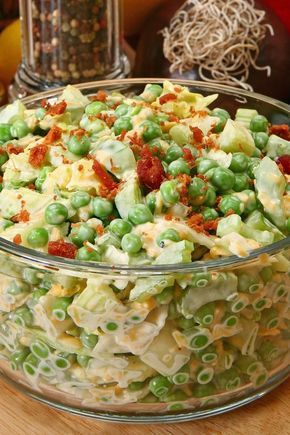 Green Pea Salad with Bacon and Cheese Recipe - mayonnaise, honey, sugar, celery, and onion. A quick and easy side dish recipe with a 10 minute prep time and ready in 20 minutes. Gluten free #peasalad #salad #peas #glutenfree #bacon #picnicrecipes #sidedish #recipe #recipes #kitchme #dinner #dinnerideas #dinnerrecipes Green Pea Salad with Bacon and Cheese Recipe - mayonnaise, honey, sugar, celery, and onion. A quick and easy side dish recipe with a 10 minute prep time and ready in 20 minutes. Gluten free #peasalad #salad #peas #glutenfree #bacon #picnicrecipes #sidedish #recipe #recipes #kitchme #dinner #dinnerideas #dinnerrecipes