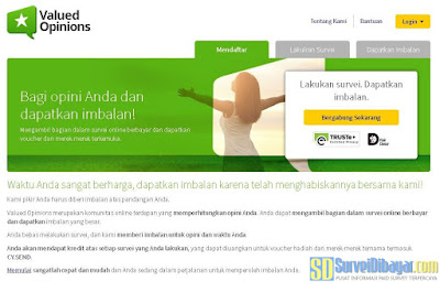 Ilustrasi website Valued Opinions Indonesia | SurveiDibayar.com
