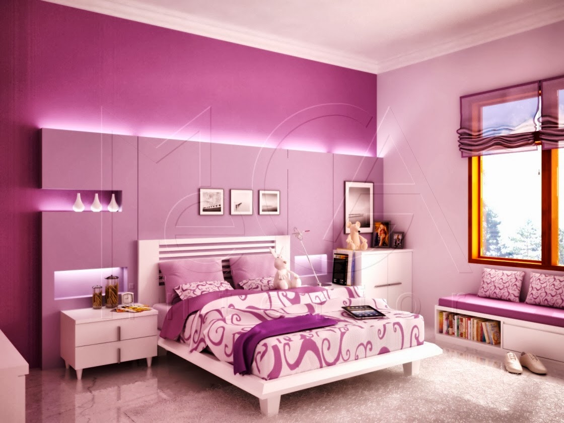 10 Desain Kamar Tidur Ungu