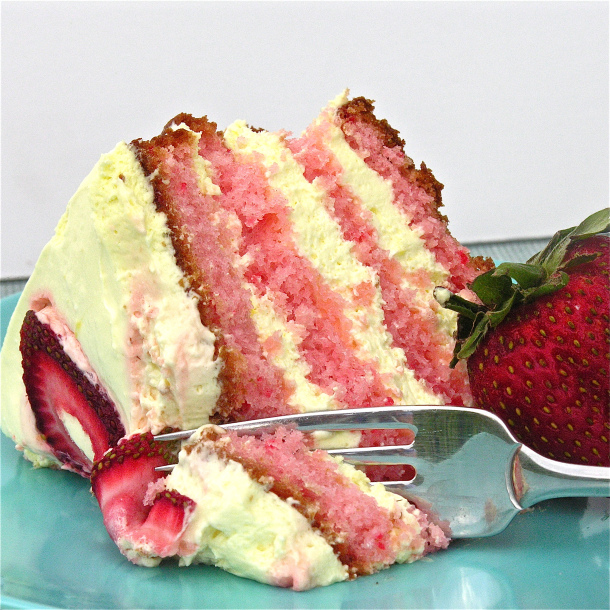 Strawberry Lemonade Layer Cake