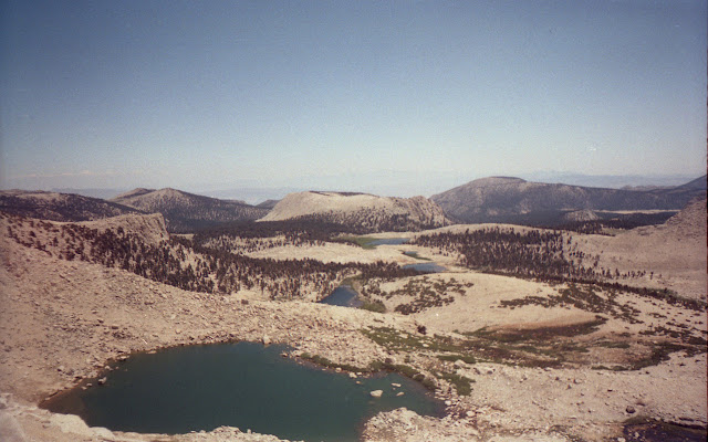 Cottonwood Lakes and the higher lakes from New Army Pass