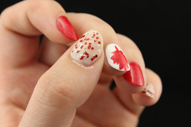 Canadian Flags for Canada Day Featuring piCture pOlish, Cirque Colors and Black Sheep Lacquer