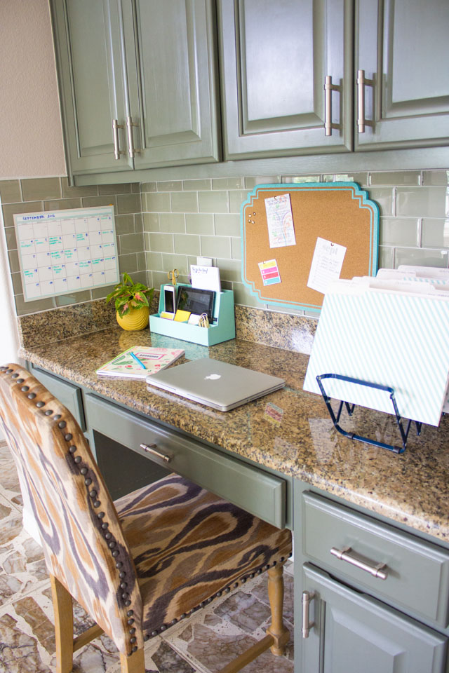Have a built-in desk area? Here is how to organize it!