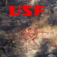 An amazing UFO painted by ancient Indian people of the flying disk that came down to them.