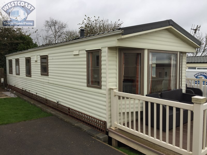 static caravan double glazing in Antique Teak static caravan double glazing windows in Devon