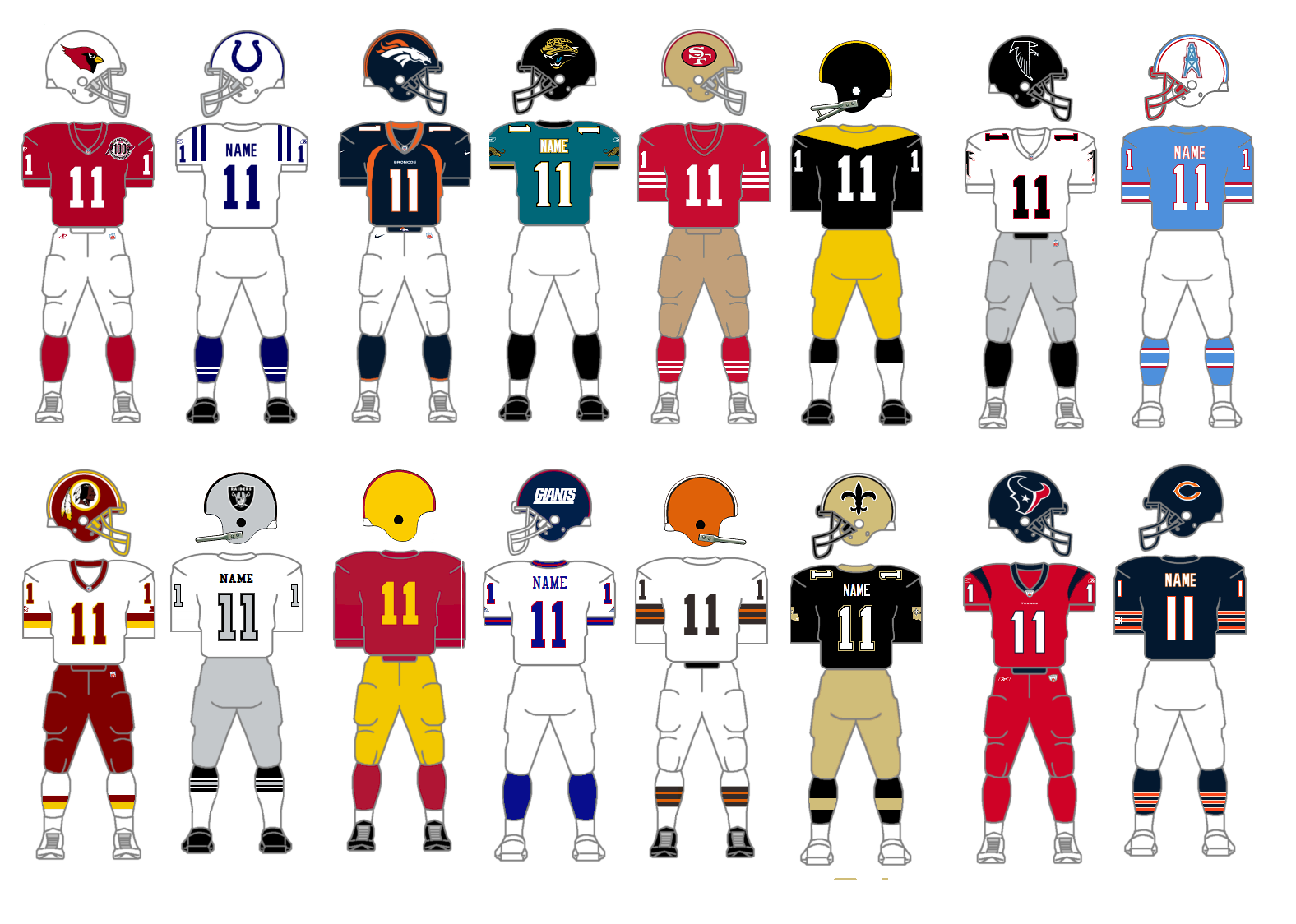 The Gridiron Uniform Database: Best NFL Uniform Tournament, Part 5