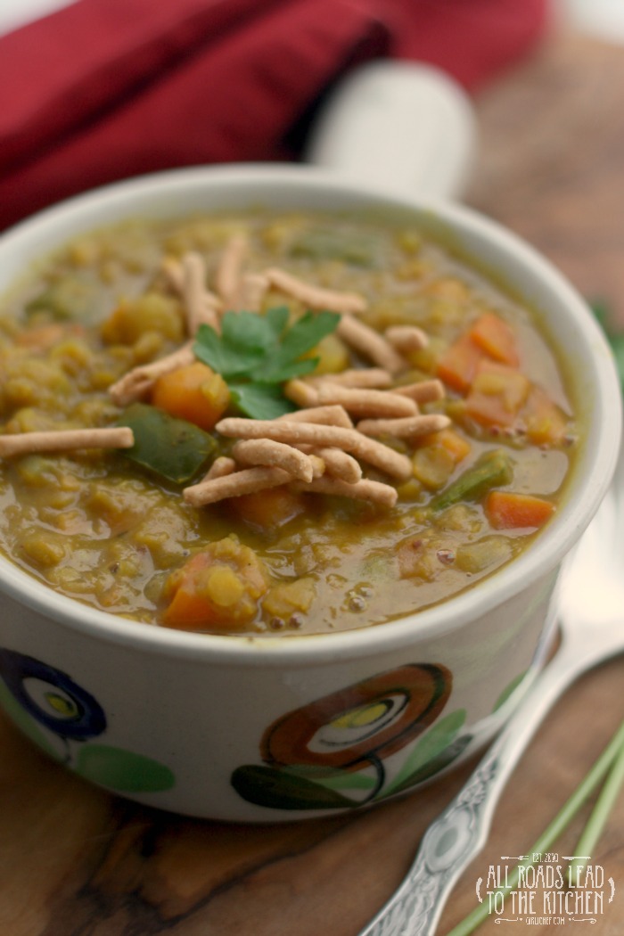 Indian-Spiced Red Lentil and Veggie Soup